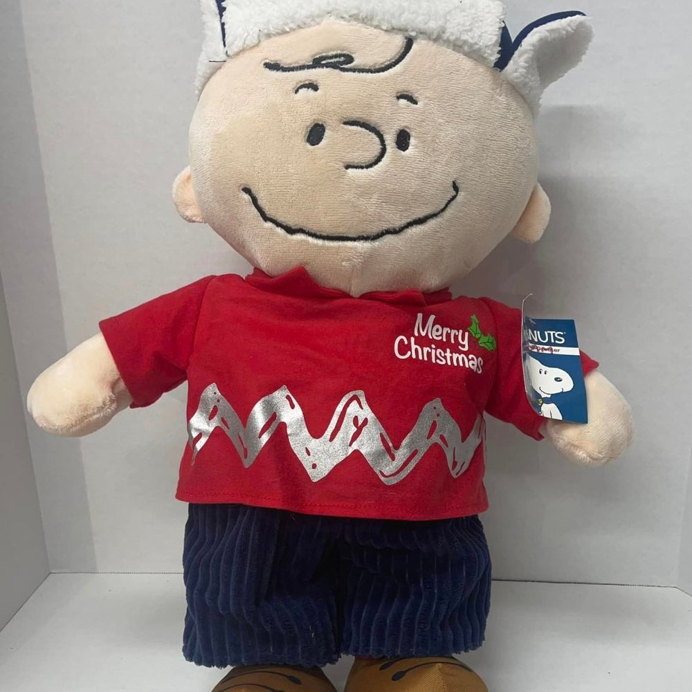 Peanuts Charlie Brown 21" Plush 70th Anniversary Christmas Holiday with tags..